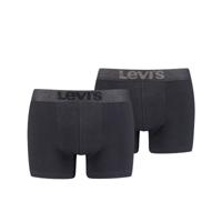 Levi's Boxershorts Melange WB Organic Cotton 2-pack Zwart-M