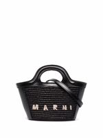 Marni mini sac cabas Tropicalia - Noir - thumbnail