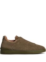 Zegna Triple Stitch leather sneakers - Vert - thumbnail