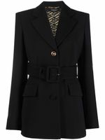 Versace blazer ceinturé à simple boutonnage - Noir Versace blazer ceinturé à simple boutonnage - Noir