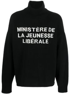 Liberal Youth Ministry pull en maille intarsia à col roulé - Noir