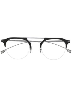 BOSS lunettes de vue à monture géométrique - Argent