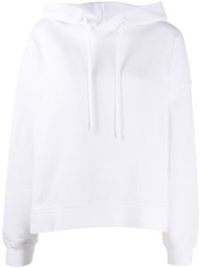 Maison Margiela sweat à capuche crop à slogan imprimé - Blanc