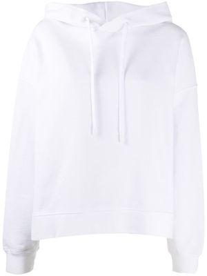 Maison Margiela sweat à capuche crop à slogan imprimé - Blanc
