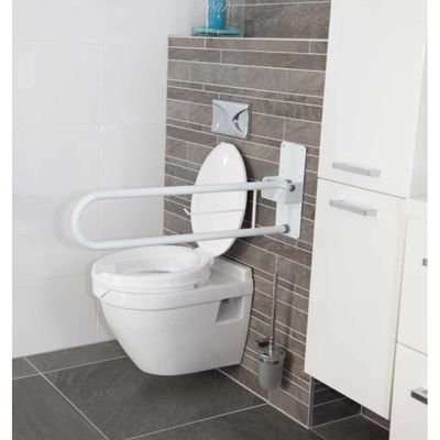 WC Wandbeugel opklapbaar | Atlantis | WC beugel | Toiletsteun | Toiletbeugel | Wit | PR50070