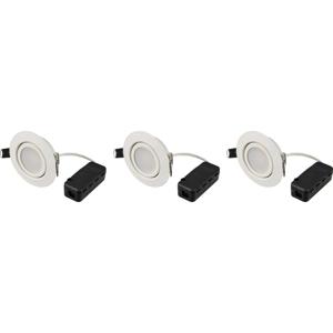 Sygonix SY-6610778 LED-inbouwlamp Set van 3 stuks Energielabel: F (A - G) LED 5.5 W Wit
