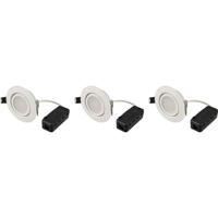 Sygonix SY-6610778 LED-inbouwlamp Set van 3 stuks Energielabel: F (A - G) LED 5.5 W Wit Sygonix SY-6610778 LED-inbouwlamp Set van 3 stuks Energielabel: F (A - G) LED 5.5 W Wit