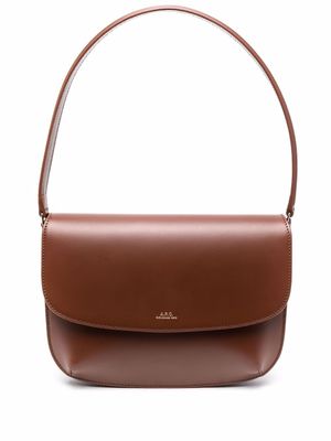 A.P.C. sac porté épaule Sarah en cuir - Marron