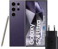 Samsung Galaxy S24 Ultra 256GB Paars 5G + Samsung Snellader 25 Watt Zwart