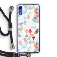 Gekleurde driehoekjes pastel: Honor Play 8A Transparant Hoesje met koord
