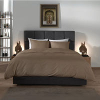 Dekbedovertrek PercaleKatoen Taupe Tweepersoons (200x200 Cm) Taupe Percale Katoen Effen Yellow Suites - Overtrek - 200x200 Cm (Tweepersoons) - - Dekbed-Discounter.nl