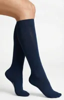 2-pack Bamboe kniekous - dames & heren - Hoge bamboe sokken - 42 - Blauw - 42 - 42 - 42