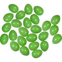25x Plastic pastel groene eitjes 6 cm decoratie/versiering   -