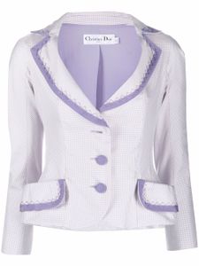 Christian Dior Pre-Owned veste boutonnée à carreaux (années 2010) - Violet