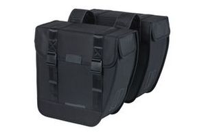 Basil tour dubbele fietstas - waterafstotend - 28l - zwart