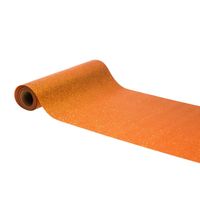 Tafelloper op rol - oranje glitter - 30 x 500 cm - polyester