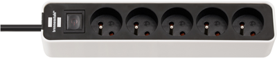 Brennenstuhl Ecolor stekkerdoos | 5-voudig | Wit/Zwart | 3m H05VV-F 3G1,5 | FR/BE - 1153254320
