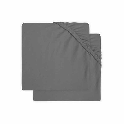 Jollein hoeslaken jersey 60 x 120 cm Storm Grey (2 pack) Maat