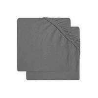 Jollein hoeslaken jersey 60 x 120 cm Storm Grey (2 pack) Maat