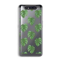 Monstera leaves: Samsung Galaxy A80 Transparant Hoesje