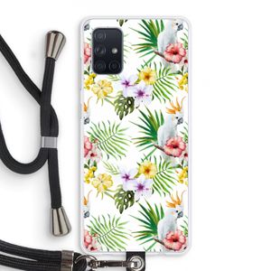 Gele kuif: Samsung Galaxy A71 Transparant Hoesje met koord