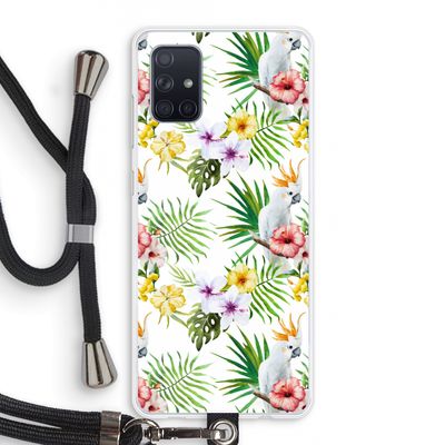 Gele kuif: Samsung Galaxy A71 Transparant Hoesje met koord