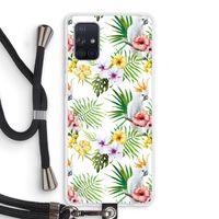 Gele kuif: Samsung Galaxy A71 Transparant Hoesje met koord