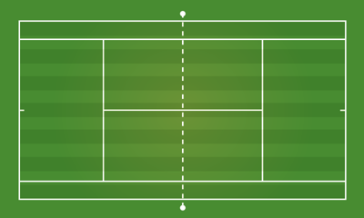 Tennisveld tiener vinyl tapijt