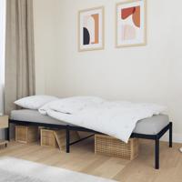Bedframe metaal zwart 80x200 cm