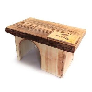 Utopia caviahuis / konijnenhuis gebrand douglas hout (32X40X26 CM)
