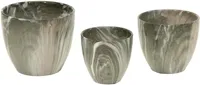 Mega Collections Keramische Bloempot Emperor Egg Ø25x21 cm - Groen