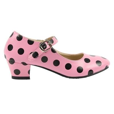Spaanse schoentjes roze/zwart