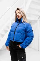 Malelions Signature Cropped Puffer Winterjas Dames Blauw - Maat M - Kleur: Blauw | Soccerfanshop