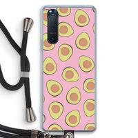 Dancing avocados: Sony Xperia 5 II Transparant Hoesje met koord