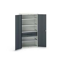 Bott Verso Systeemkast | 1050x550x2000mm | 4 Legborden | 2 Lades | 1 Perfo Achterwand | RAL 7016 - 16926574.19