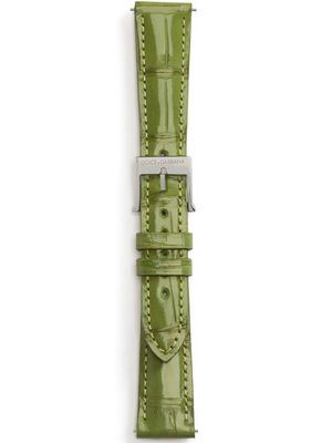 Dolce & Gabbana bracelet-montre à logo embossé - Vert