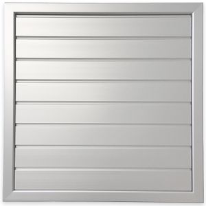 Overdrukrooster Opbouw (bxh) 455 X 455mm - Aluminium Naturel Geanodiseerd Op=op
