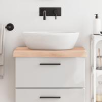 VidaXL Wastafelblad 60x50x(2-6) cm onbehandeld massief hout