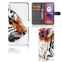 Hoesje Motorola Moto G84 Watercolor Tiger | Portemonnee hoesje