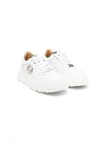 Philipp Plein Junior baskets à patch logo - Blanc