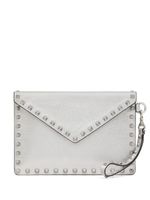 Valentino Garavani pochette Rockstud métallisée - Argent