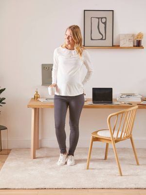 Slim positiejeans binnenbeenlengte 69 cm antracietgrijs
