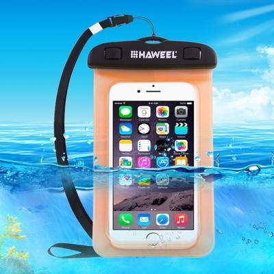 Transparante HAWEEL universeel Waterdicht tas met Lanyard voor iPhone 6 & 6 Plus / 6S & 6S Plus, Samsung Galaxy S6 / S5 / Note 5(Oranje)
