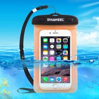 Transparante HAWEEL universeel Waterdicht tas met Lanyard voor iPhone 6 & 6 Plus / 6S & 6S Plus, Samsung Galaxy S6 / S5 / Note 5(Oranje)