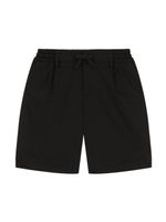 Dolce & Gabbana Kids short en coton à plaque logo - Noir - thumbnail