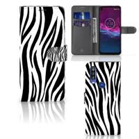 Motorola One Action | Telefoonhoesje | Met pasjeshouder | Zebra