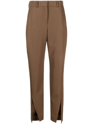 Balmain pantalon à détails de fentes - Marron