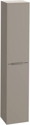 Saqu Lima hoge kast met rvs greep 35x32x180cm mat greige