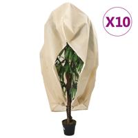 Plantenhoezen met ritssluiting 10 st 70 g/m² 1x1,55 m