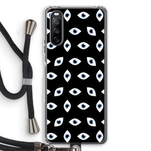 Eyes pattern: Sony Sony Xperia 10 III Transparant Hoesje met koord